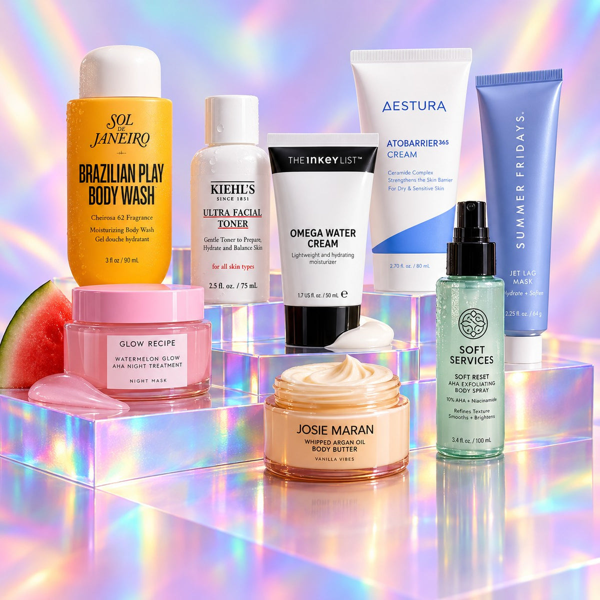 Skincare and body care minis from the advent calendar